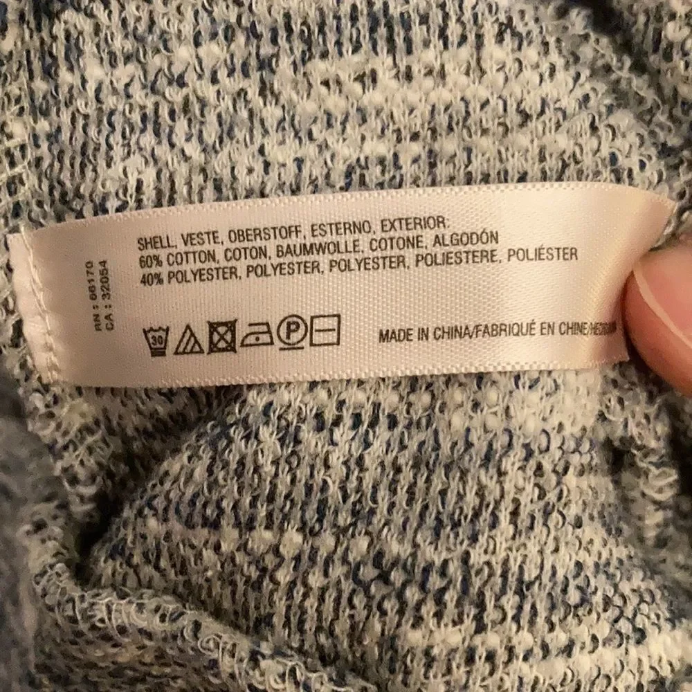 ANTHROPOLOGIE Saturday Sunday Space Dye Moto Jacket Hoodie Size XS - Picture 6 of 6